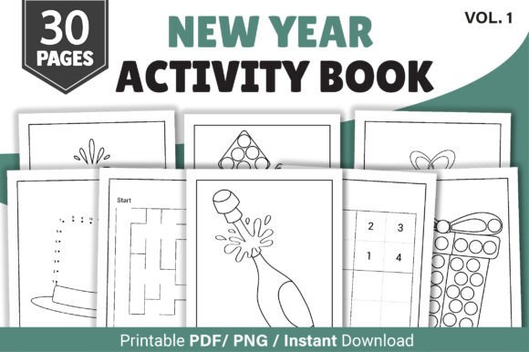 Download New Year Activity Book for Kids - Activity book Collection