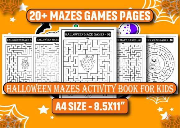 Download Halloween Mazes Activity Book for Kids - Activity book Collection