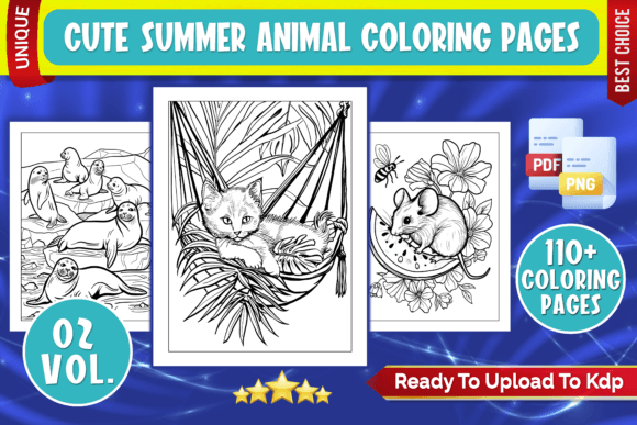 Download Cute Summer Animal Coloring Pages - Premium Resources