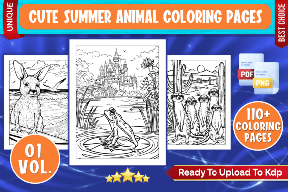Download Cute Summer Animal Coloring Pages - Premium Resources