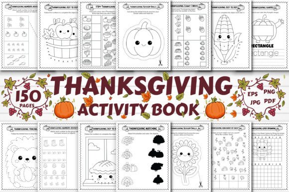 Download Thanksgiving Activity Book for Kids - Activity book Collection