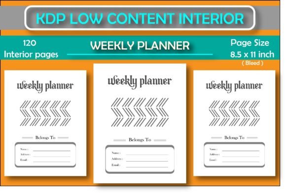 Download Weekly Planner for KDP Low Content Book - Low content book Collection
