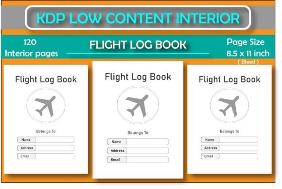 Download Flight Log Book for KDP Low Content Book - Low content book Collection