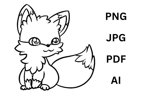 Download Cute Fox Animal Coloring Page for Kids - Premium Resources