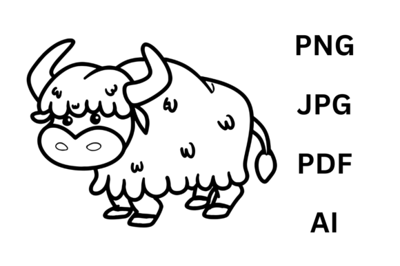 Download Bull Animal Coloring Page for Kids - Premium Bundle