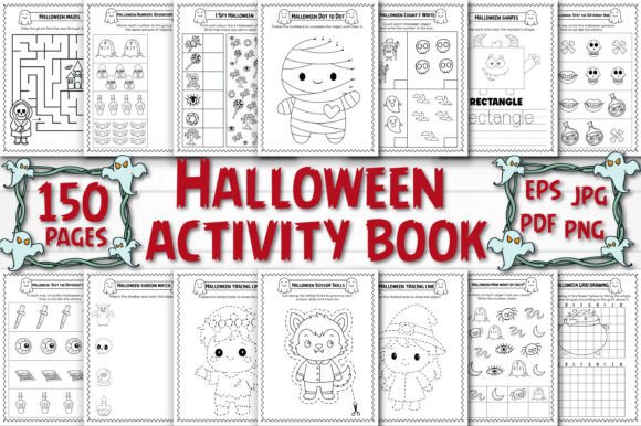 Download Halloween Activity Book for Kids Bundle - Activity book Collection