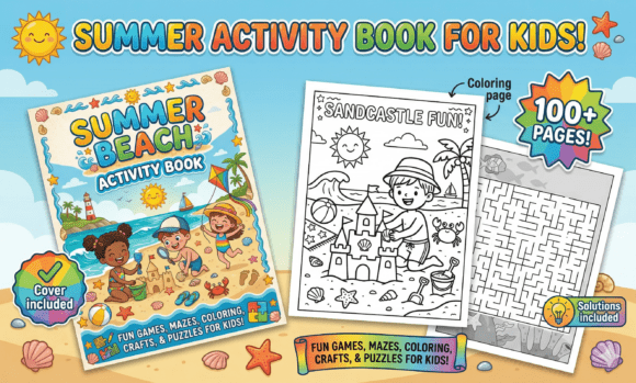 Download Summer Beach Activity Book for Kids - Activity book Collection