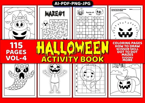 Download Halloween Activity Book Vol-4 - Activity book Collection