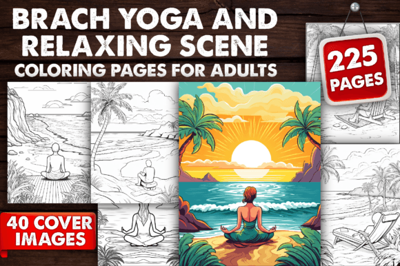 Download Beach Yoga and Relaxation Coloring Pages - Relaxation Collection