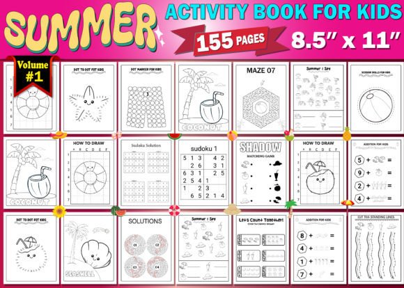 Download Summer Activity Book for Kids Vol - 1 - Activity book Collection