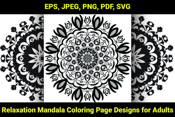 Download Relaxation Mandala Coloring Pages Bundle - Relaxation Collection